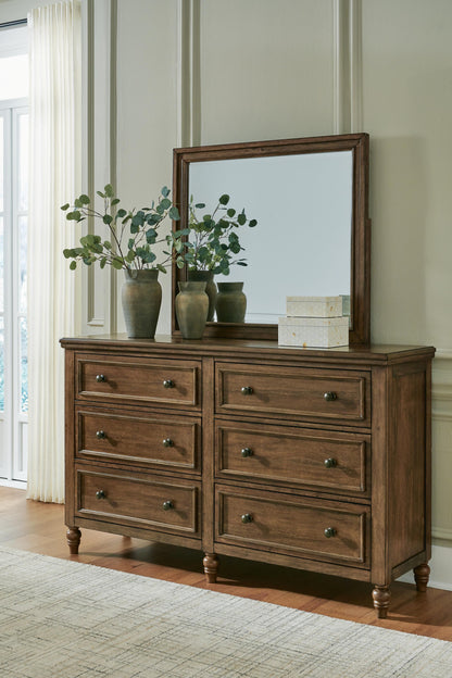 Sturlayne Dresser and Mirror - B787B1 - product view or room setting; dresser and mirror kit with included component views (supplier image 2)