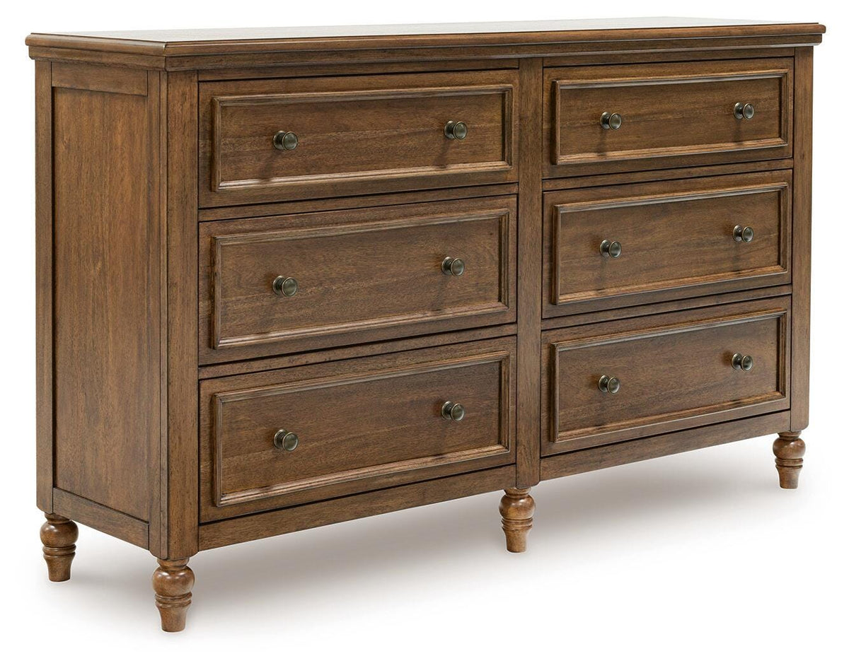 Sturlayne Dresser and Mirror - B787B1 - product view or room setting; dresser and mirror kit with included component views (supplier image 8)