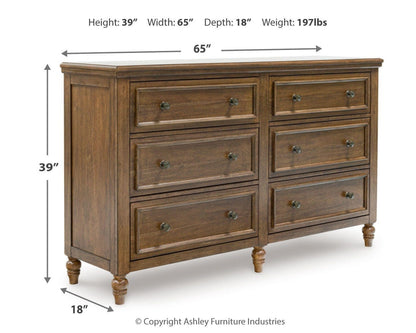 Sturlayne Dresser - B787-31 - approximate manufacturer dimensions (supplier image 10)