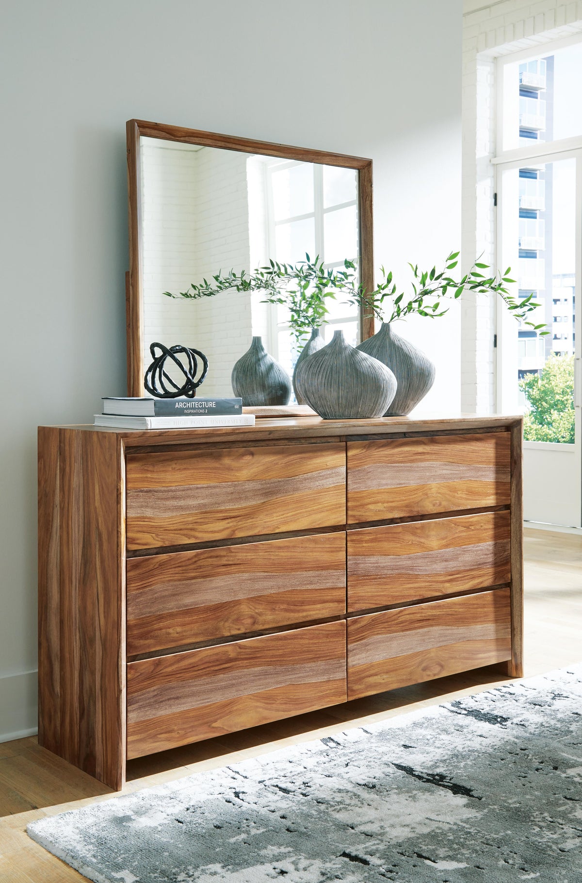 Dressonni Dresser and Mirror - B790B1 - product view or room setting; dresser and mirror kit with included component views (supplier image 2)