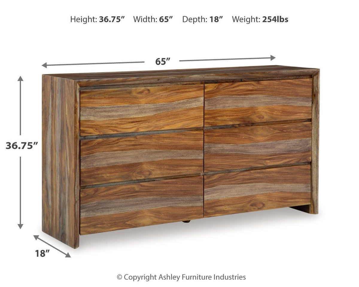 Dressonni Queen Panel Bed, Dresser and Mirror - B790B3 - approximate manufacturer dimensions (supplier image 15)