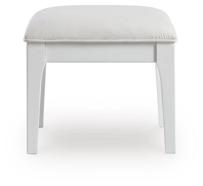 Chalanna Vanity Stool - B822-01 - product view or room setting; only stool included (supplier image 4)