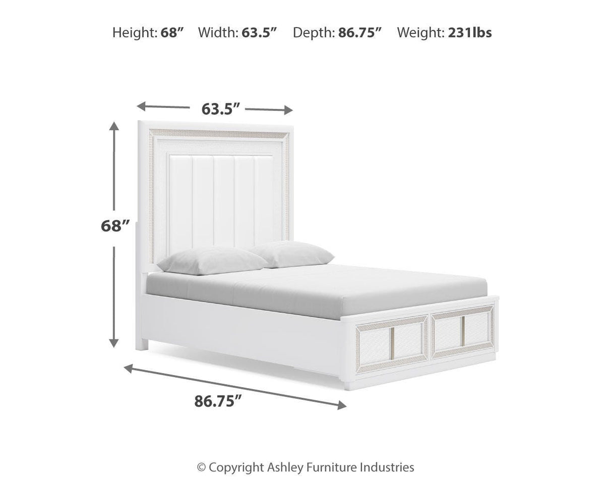 Chalanna Bedroom Sets - B822B3, B822B8, B822B9 - approximate manufacturer dimensions (supplier image 38)