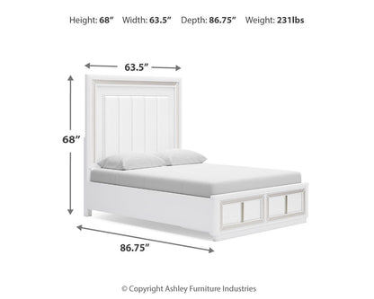 Chalanna Bedroom Sets - B822B3, B822B8, B822B9 - approximate manufacturer dimensions (supplier image 38)