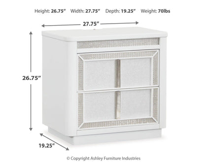 Chalanna Nightstand - B822-92 - approximate manufacturer dimensions (supplier image 11)