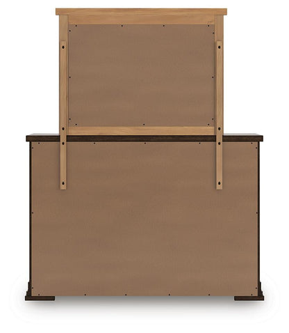 Taffenbrook Queen Panel Storage Bed, Dresser and Mirror - B849B3 - product view or room setting; complete kit and included component views (supplier image 6)