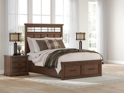 Taffenbrook Queen Panel Storage Bed, Dresser and Mirror - B849B3 - product view or room setting; complete kit and included component views (supplier image 29)