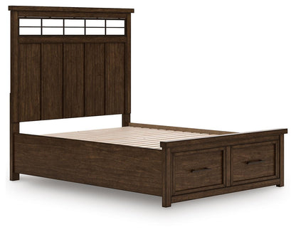 Taffenbrook Queen Panel Storage Bed, Dresser and Mirror - B849B3 - product view or room setting; complete kit and included component views (supplier image 30)