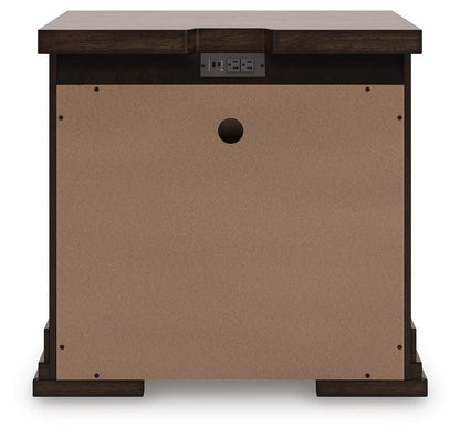 Taffenbrook Nightstand - B849-93 - product view or room setting; only nightstand included (supplier image 7)