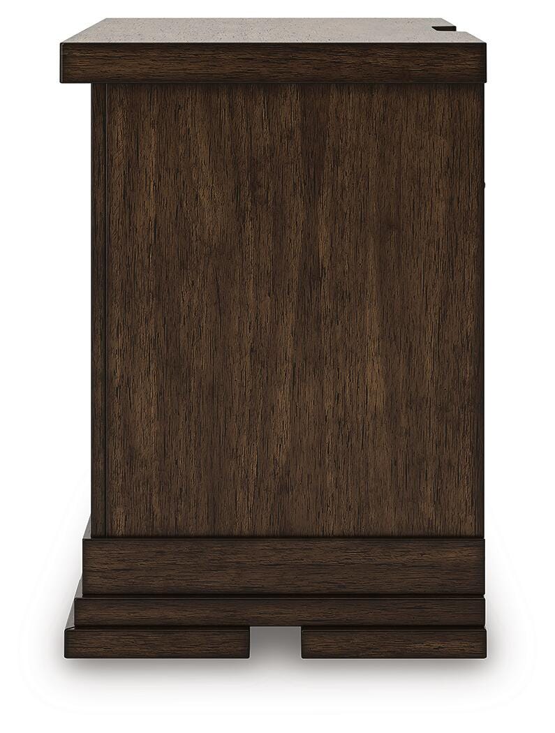 Taffenbrook Nightstand - B849-93 - product view or room setting; only nightstand included (supplier image 8)