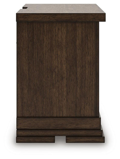 Taffenbrook Nightstand - B849-93 - product view or room setting; only nightstand included (supplier image 6)