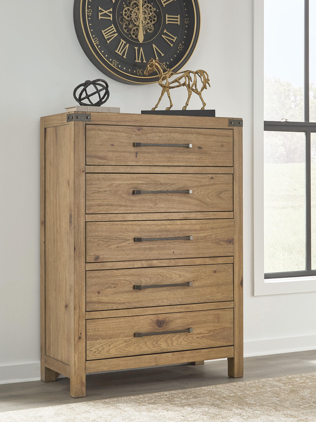Ridgester Chest of Drawers - B858-46 - product view or room setting; only chest included (supplier image 2)
