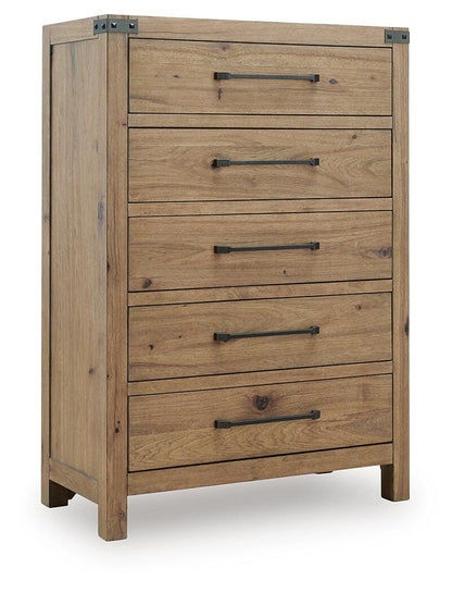 Ridgester Chest of Drawers - B858-46 - product view or room setting; only chest included (supplier image 1)
