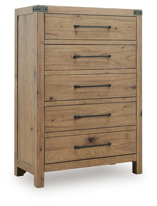 Ridgester Chest of Drawers - B858-46 - product view or room setting; only chest included (supplier image 1)