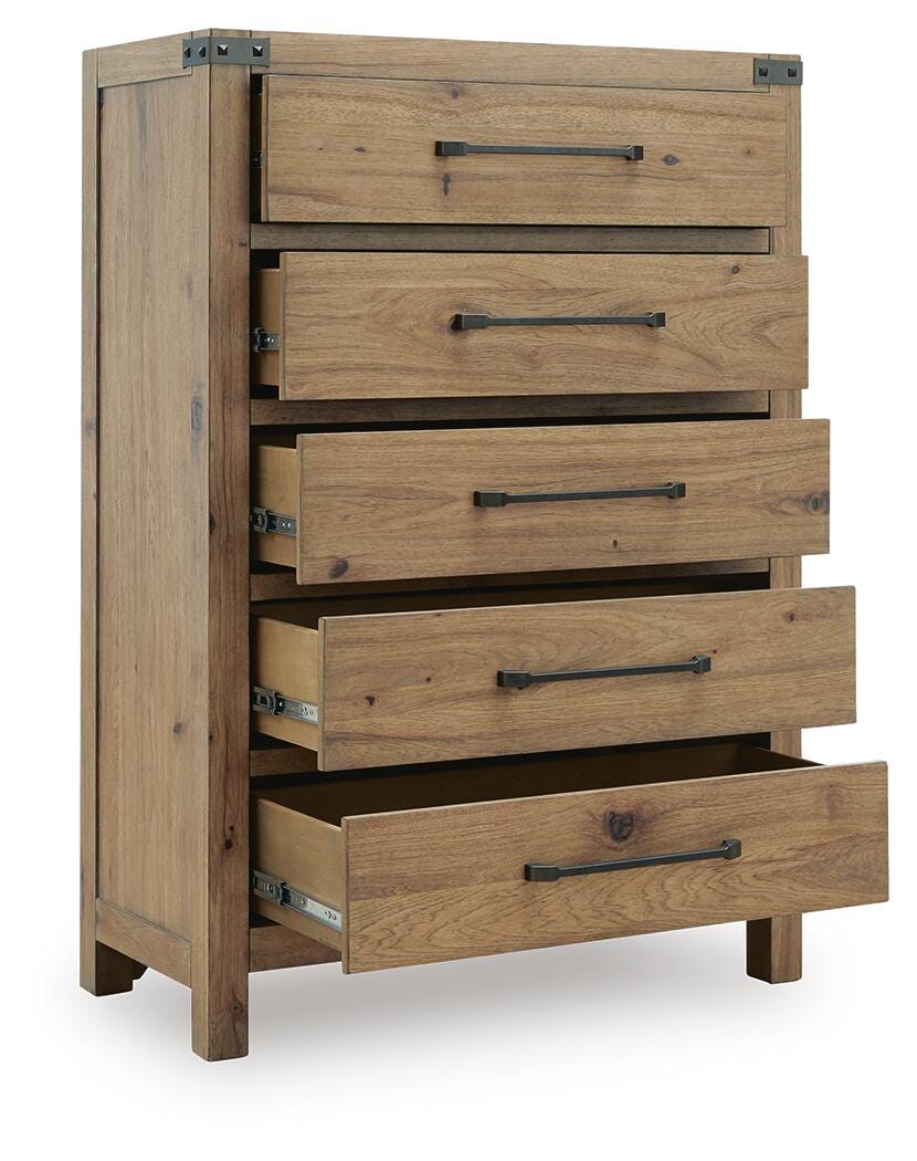 Ridgester Chest of Drawers - B858-46 - product view or room setting; only chest included (supplier image 3)
