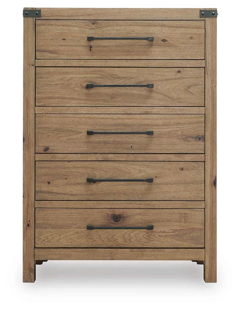Ridgester Chest of Drawers - B858-46 - product view or room setting; only chest included (supplier image 4)