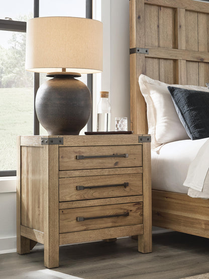 Ridgester Nightstand - B858-93 - product view or room setting; only nightstand included (supplier image 2)