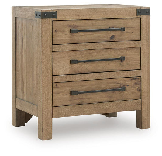 Ridgester Nightstand - B858-93 - product view or room setting; only nightstand included (supplier image 1)