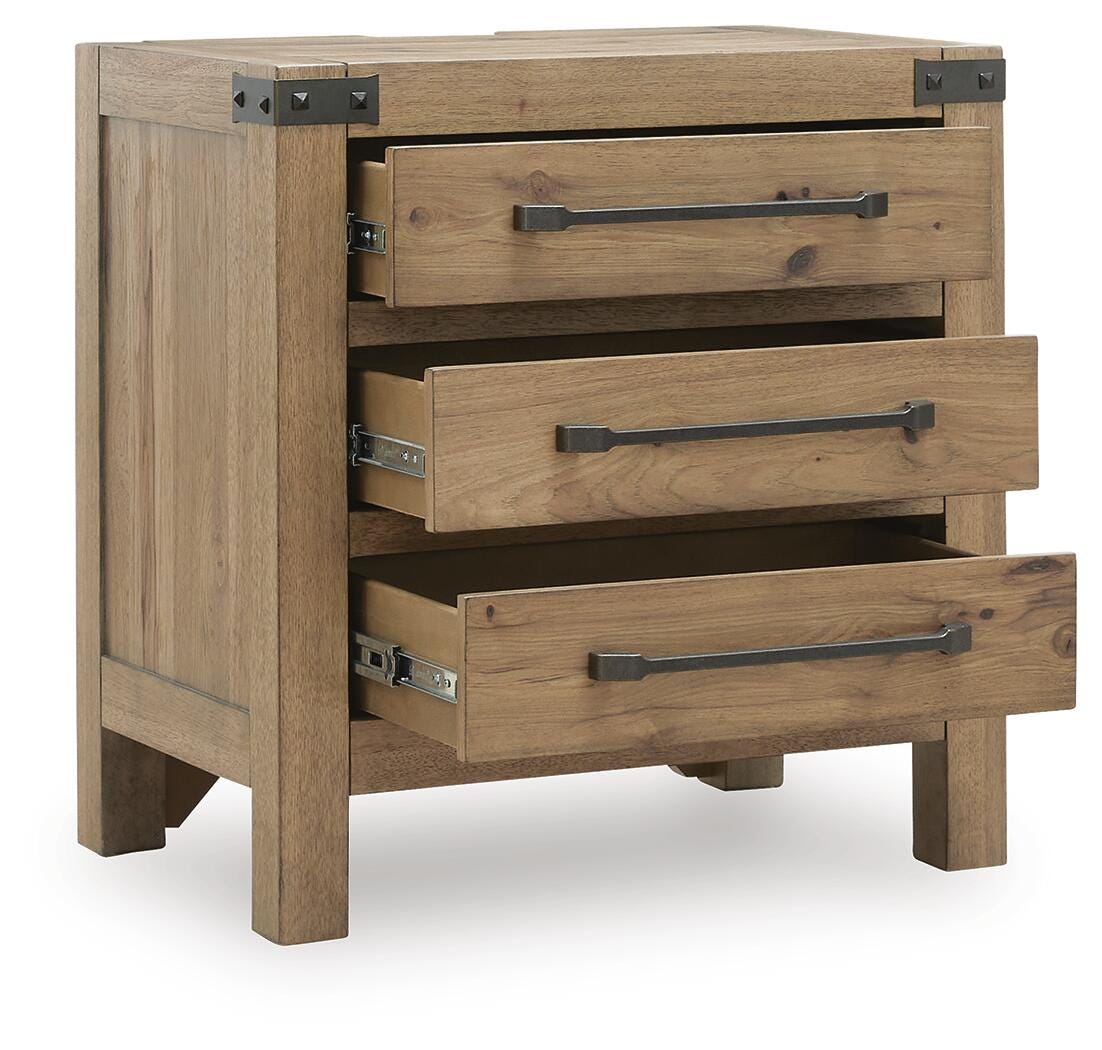 Ridgester Nightstand - B858-93 - product view or room setting; only nightstand included (supplier image 3)