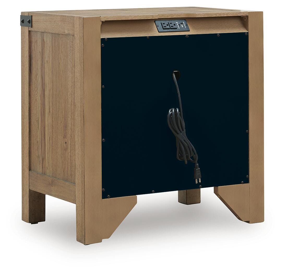Ridgester Nightstand - B858-93 - product view or room setting; only nightstand included (supplier image 5)