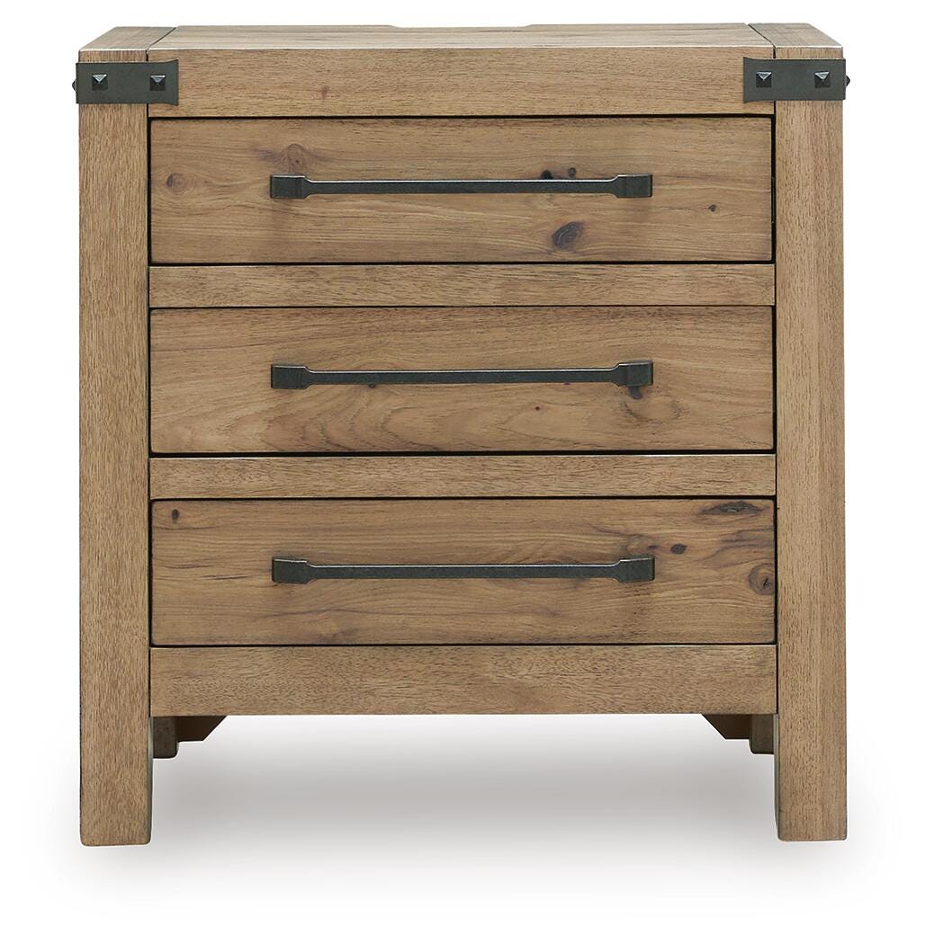 Ridgester Nightstand - B858-93 - product view or room setting; only nightstand included (supplier image 4)