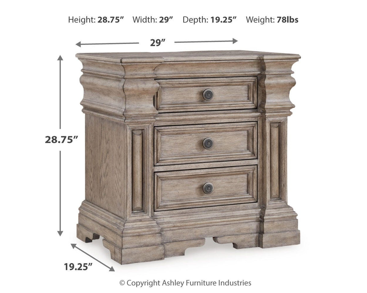 Blairhurst Nightstand - B916-93 - approximate manufacturer dimensions (supplier image 10)