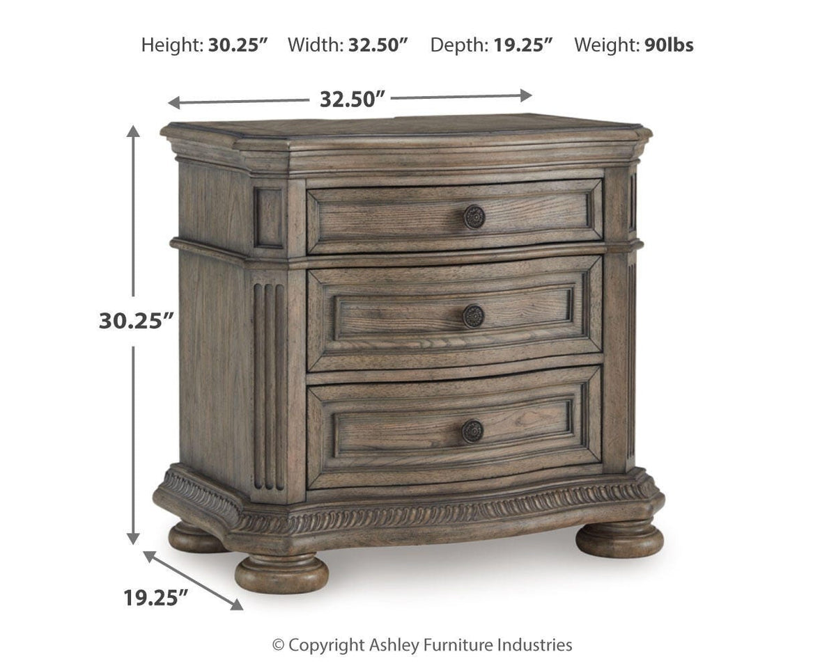 Ardenfield Bedroom Sets - B944B6, B944B7, B944B9 - approximate manufacturer dimensions (supplier image 13)