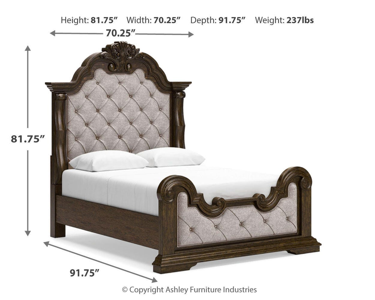 Maylee Bedroom Sets - B947B3, B947B12, B947B16, B947B18, B947B20 - approximate manufacturer dimensions (supplier image 46)