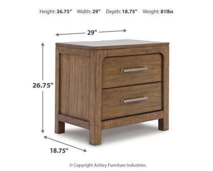 Cabalynn Nightstand - B974-92 - approximate manufacturer dimensions (supplier image 13)