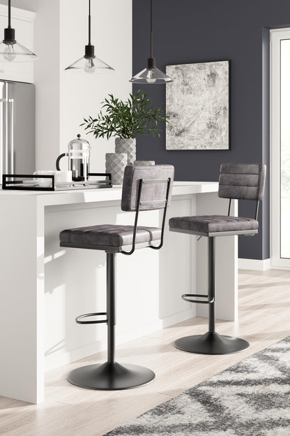 Strumford Bar Stools (Set of 2) - D119-630X2 - product view or room setting; set of 2; individual included-item views (supplier image 2)
