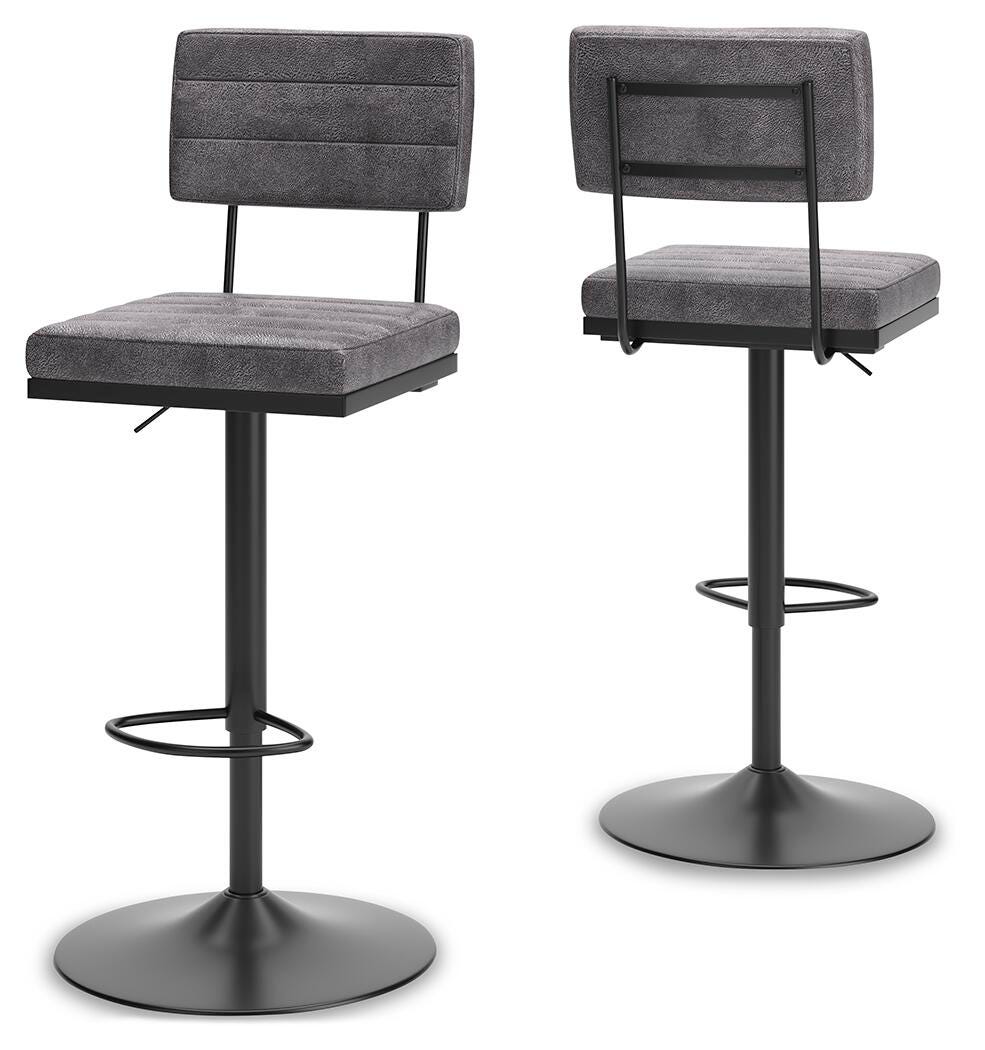 Strumford Bar Stools (Set of 2) - D119-630X2 - product view or room setting; set of 2; individual included-item views (supplier image 1)