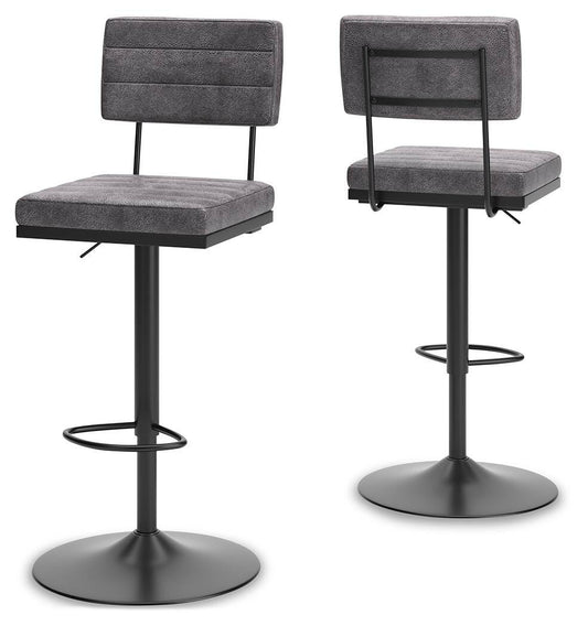 Strumford Bar Stools (Set of 2) - D119-630X2 - product view or room setting; set of 2; individual included-item views (supplier image 1)