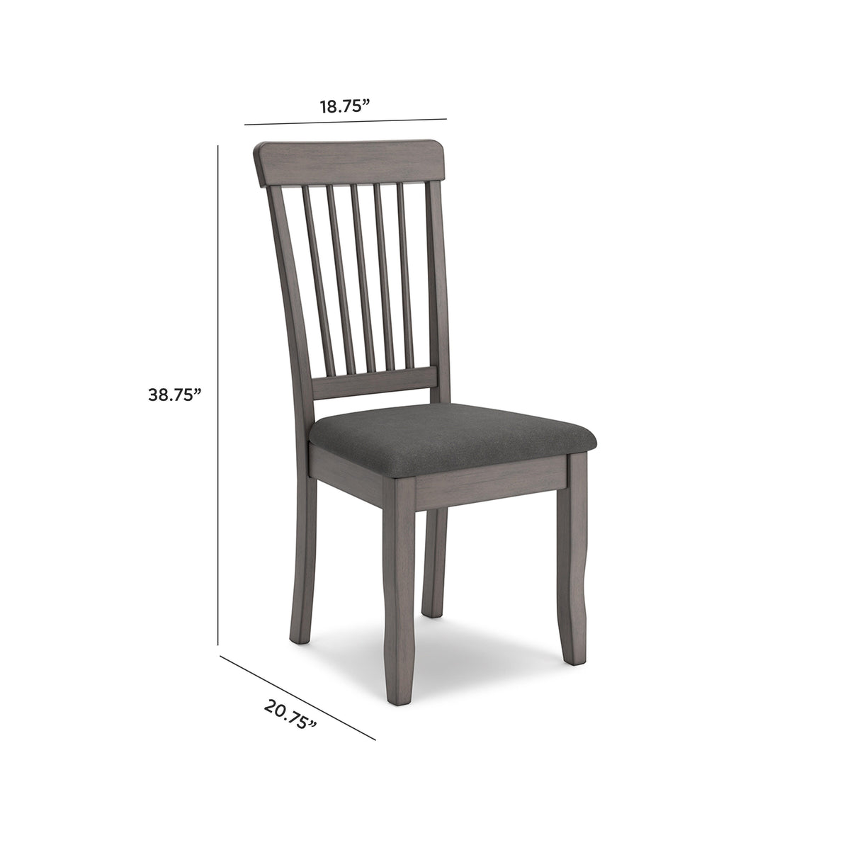 Shullden Dining Chairs (Set of 2) - D194-01X2 - approximate manufacturer dimensions (supplier image 12)