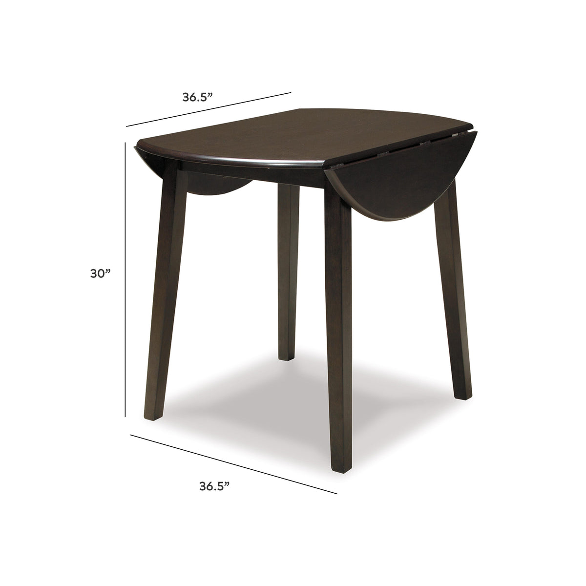 Hammis Dining Drop Leaf Table - D310-15 - approximate manufacturer dimensions (supplier image 7)
