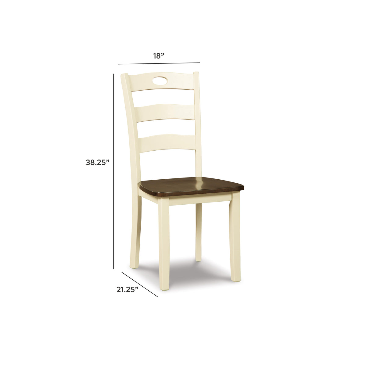 Woodanville Dining Chairs (Set of 2) - D335-01X2 - approximate manufacturer dimensions (supplier image 6)