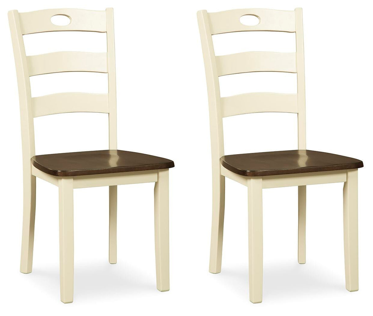 Woodanville Dining Chairs (Set of 2) - D335-01X2 - product view or room setting; set of 2; individual included-item views (supplier image 7)