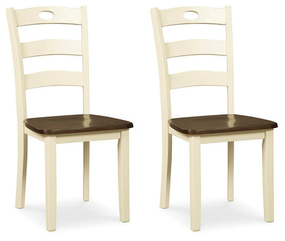 Woodanville Dining Chairs (Set of 2) - D335-01X2 - product view or room setting; set of 2; individual included-item views (supplier image 7)