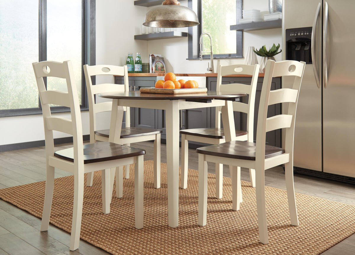 Woodanville Dining Chairs (Set of 2) - D335-01X2 - product view or room setting; set of 2; individual included-item views (supplier image 5)