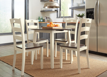 Woodanville Dining Chairs (Set of 2) - D335-01X2 - product view or room setting; set of 2; individual included-item views (supplier image 5)