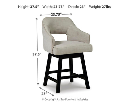 Tallenger Bar Stools (Set of 2) - D380-724X2 - approximate manufacturer dimensions (supplier image 16)