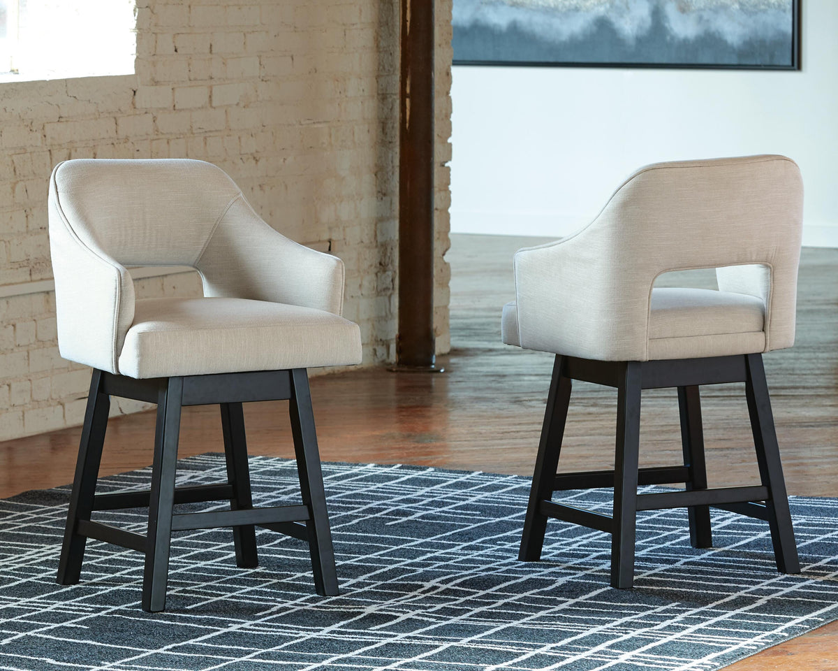 Tallenger Bar Stools (Set of 2) - D380-724X2 - product view or room setting; set of 2; individual included-item views (supplier image 14)