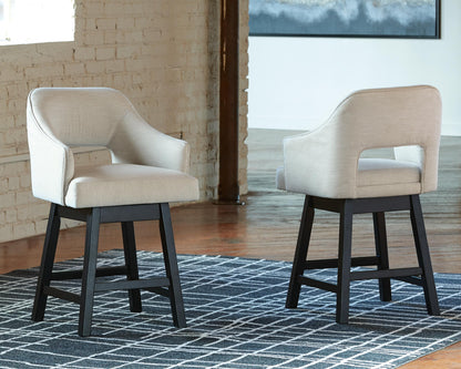 Tallenger Bar Stools (Set of 2) - D380-724X2 - product view or room setting; set of 2; individual included-item views (supplier image 14)