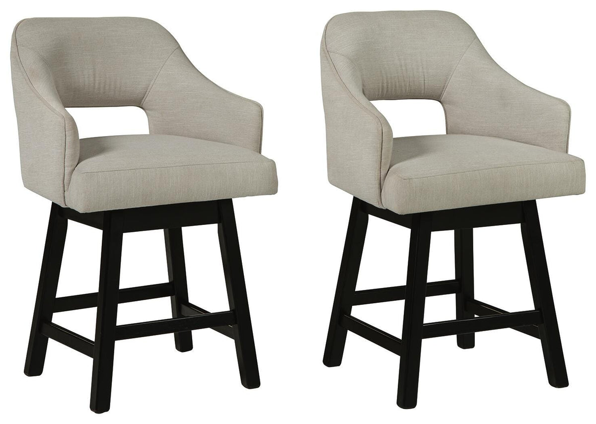 Tallenger Bar Stools (Set of 2) - D380-724X2 - product view or room setting; set of 2; individual included-item views (supplier image 13)