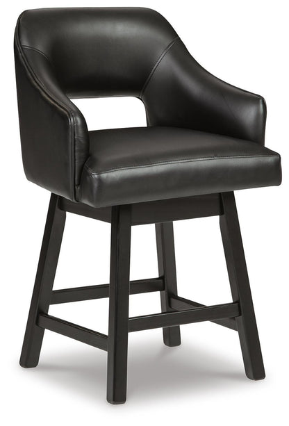 Tallenger Bar Stools (Set of 2) - D380-924X2 - product view or room setting; set of 2; individual included-item views (supplier image 9)