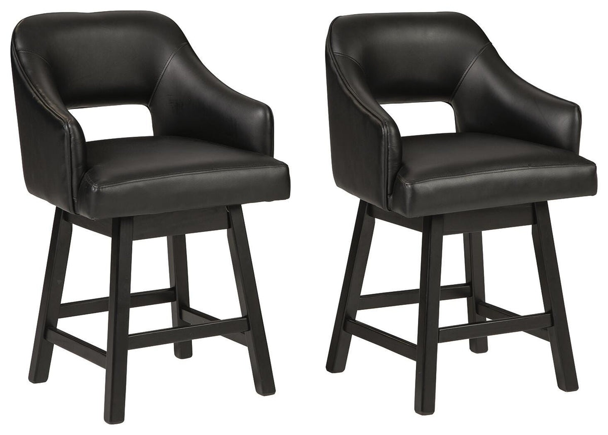 Tallenger Bar Stools (Set of 2) - D380-924X2 - product view or room setting; set of 2; individual included-item views (supplier image 7)