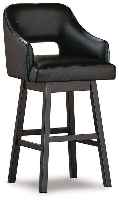 Tallenger Bar Stools (Set of 2) - D380-930X2 - product view or room setting; set of 2; individual included-item views (supplier image 3)