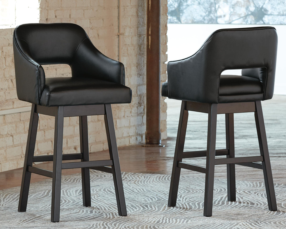 Tallenger Bar Stools (Set of 2) - D380-930X2 - product view or room setting; set of 2; individual included-item views (supplier image 2)