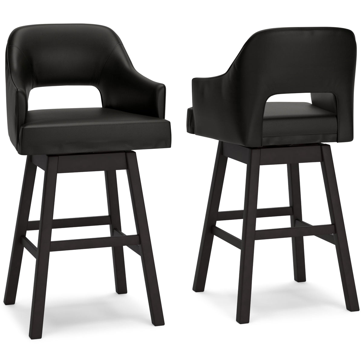 Tallenger Bar Stools (Set of 2) - D380-930X2 - product view or room setting; set of 2; individual included-item views (supplier image 1)