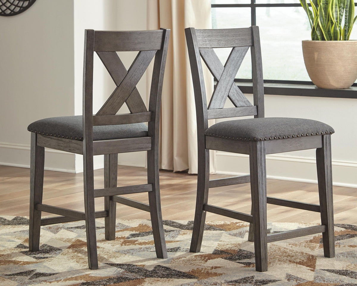 Caitbrook Bar Stools (Set of 2) - D388-124X2 - product view or room setting; set of 2; individual included-item views (supplier image 2)
