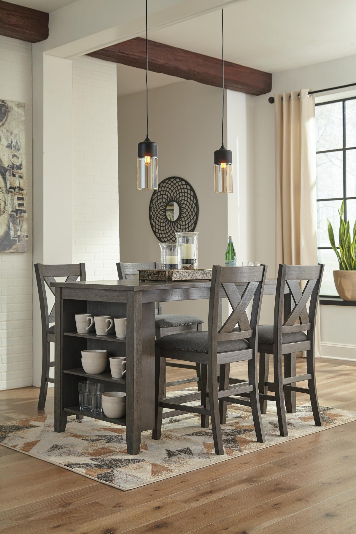 Caitbrook Bar Stools (Set of 2) - D388-124X2 - product view or room setting; set of 2; individual included-item views (supplier image 5)